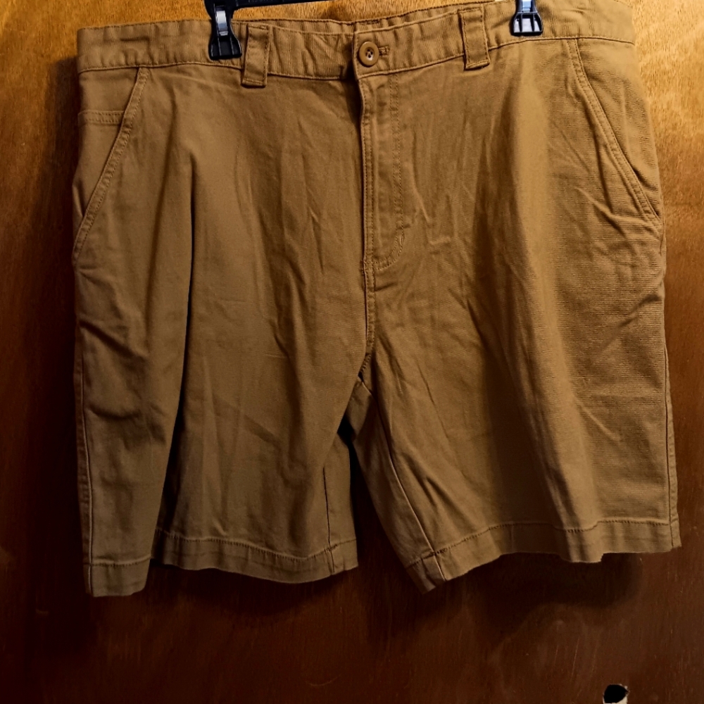 Reel Legends Men's Brown Flat Front Shorts